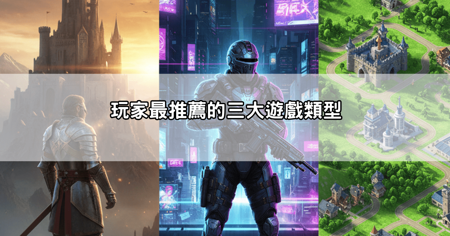 玩家最推薦的三大遊戲類型